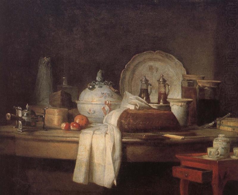 Housekeeper s kitchen table, Jean Baptiste Simeon Chardin